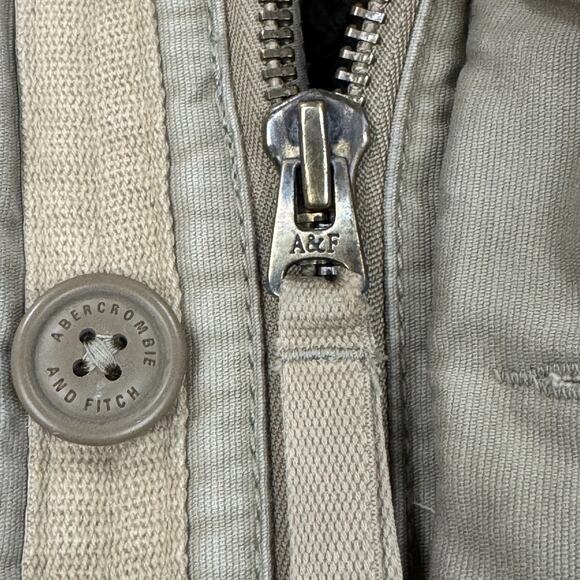 Vintage Abercrombie Fitch Adirondack Jacket Mens Medium Sherpa Canvas Distressed - Picture 9 of 11